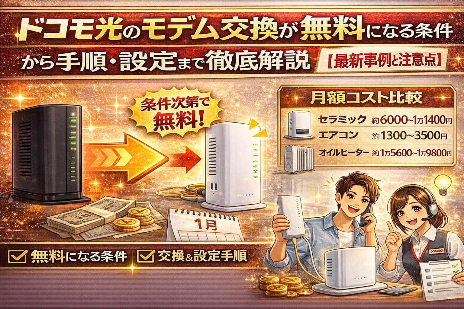 ドコモ光のモデム交換が無料になる条件から手順・設定まで徹底解説【最新事例と注意点】