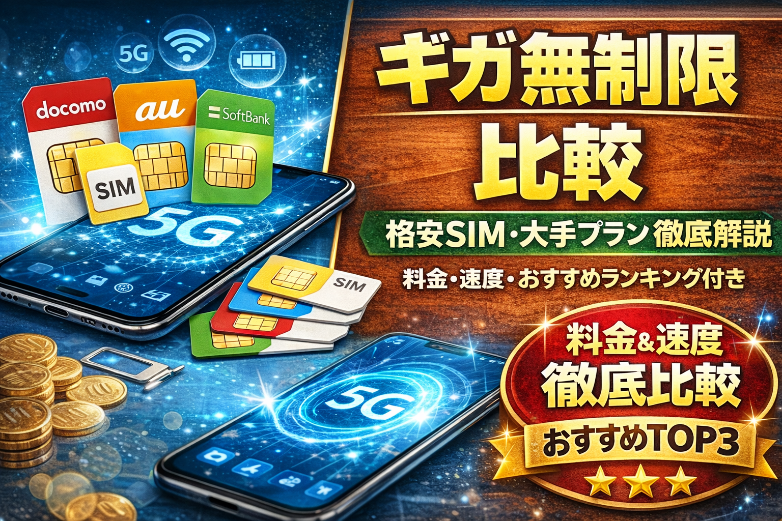 ギガ無制限の比較と格安SIM・大手プラン徹底解説｜料金・速度・おすすめランキング付き